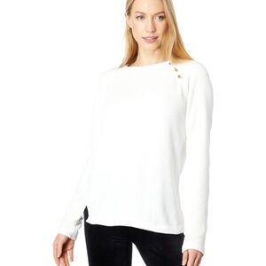 Lilly Pulitzer Pippin Sweater Coconut Gold Accents size Small